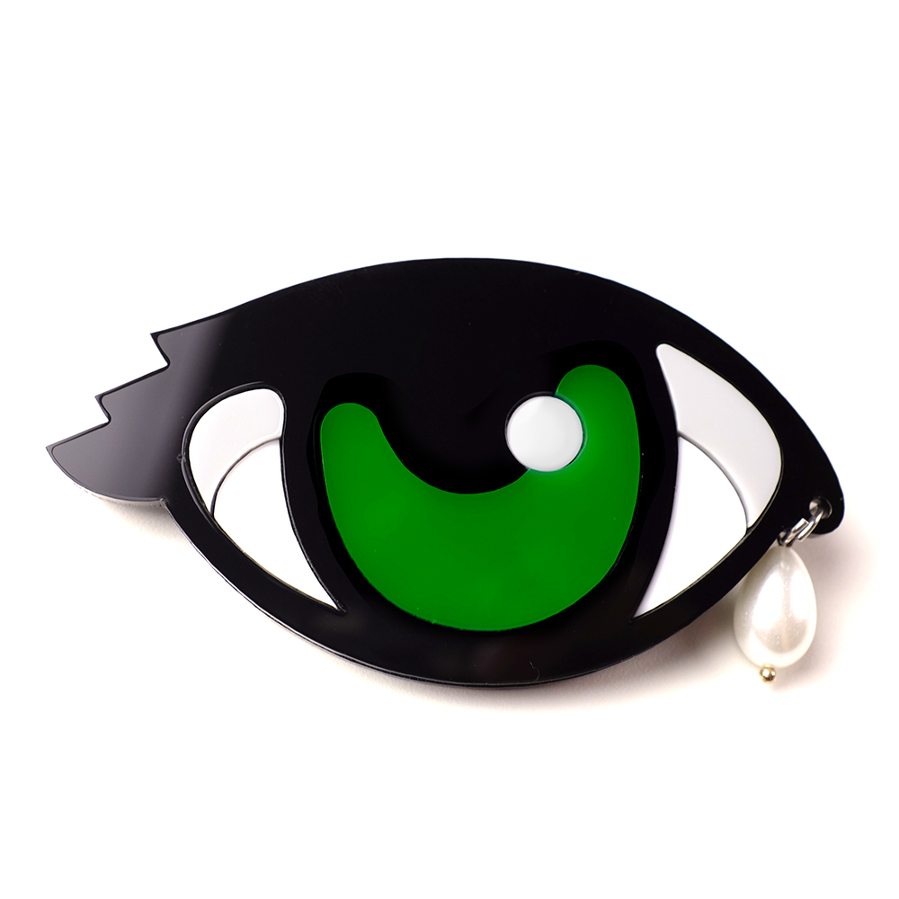 Брошь «Глаз зеленый»