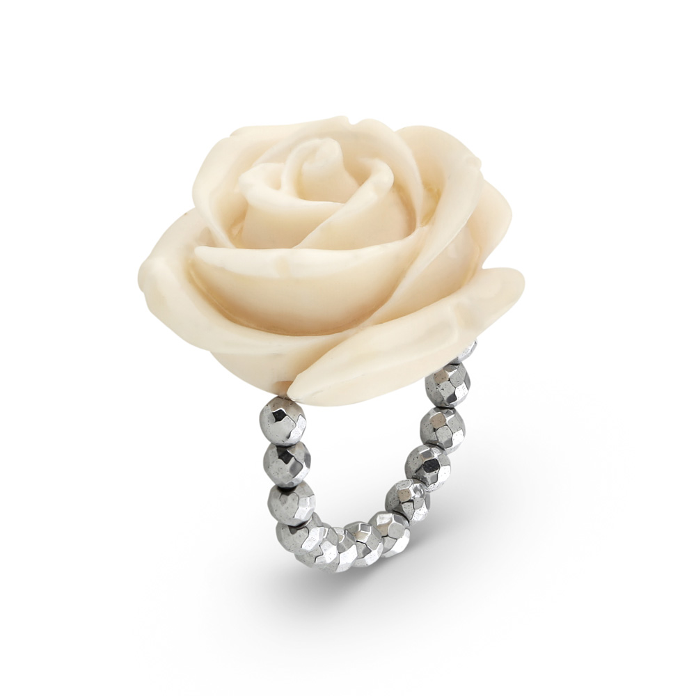 Кольцо «Роза Азора крем»